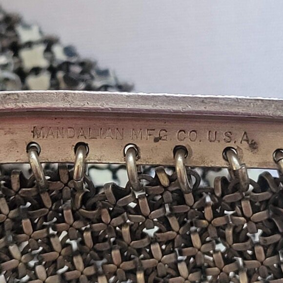 Vintage Mandalian Mfg. Co. Mesh Purse-Black/Sea Green - Picture 5 of 12